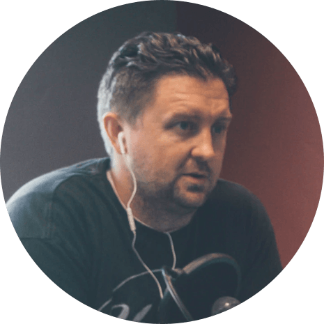 Man Wearing Earphones Man Wearing Earphones